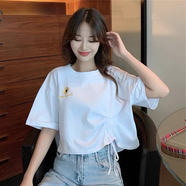 Áo Croptop Form Rộng dây rút 1 bên