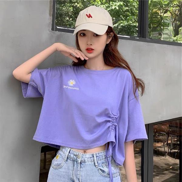 Áo Croptop Form Rộng dây rút 1 bên