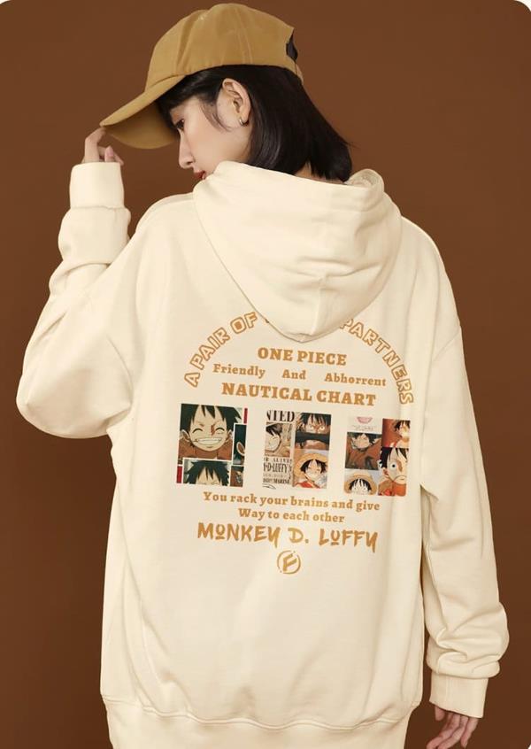Áo Hoodie Chữ Luffy